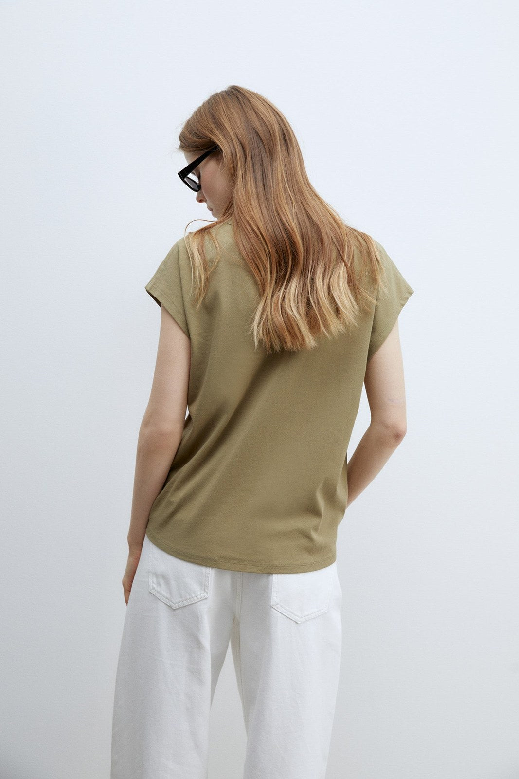 Sfera Sequins graphic print T-shirt - Khaki 2 Shaws Department Stores