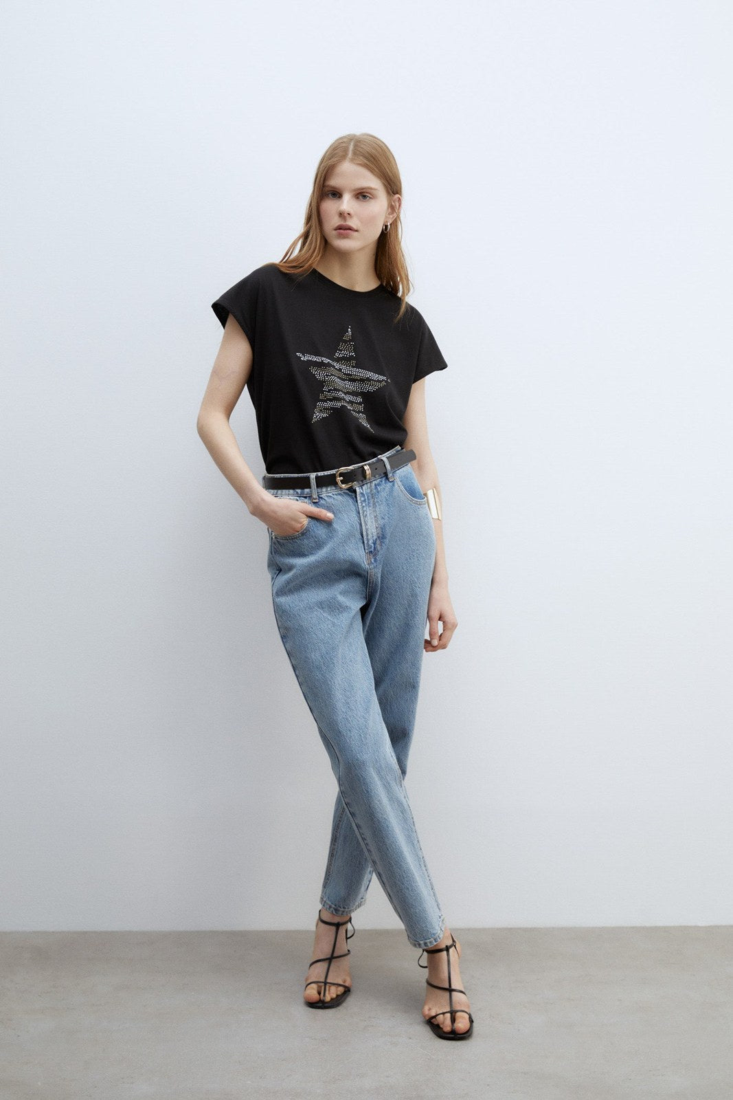 Sfera Motif T-shirt - Black 4 Shaws Department Stores