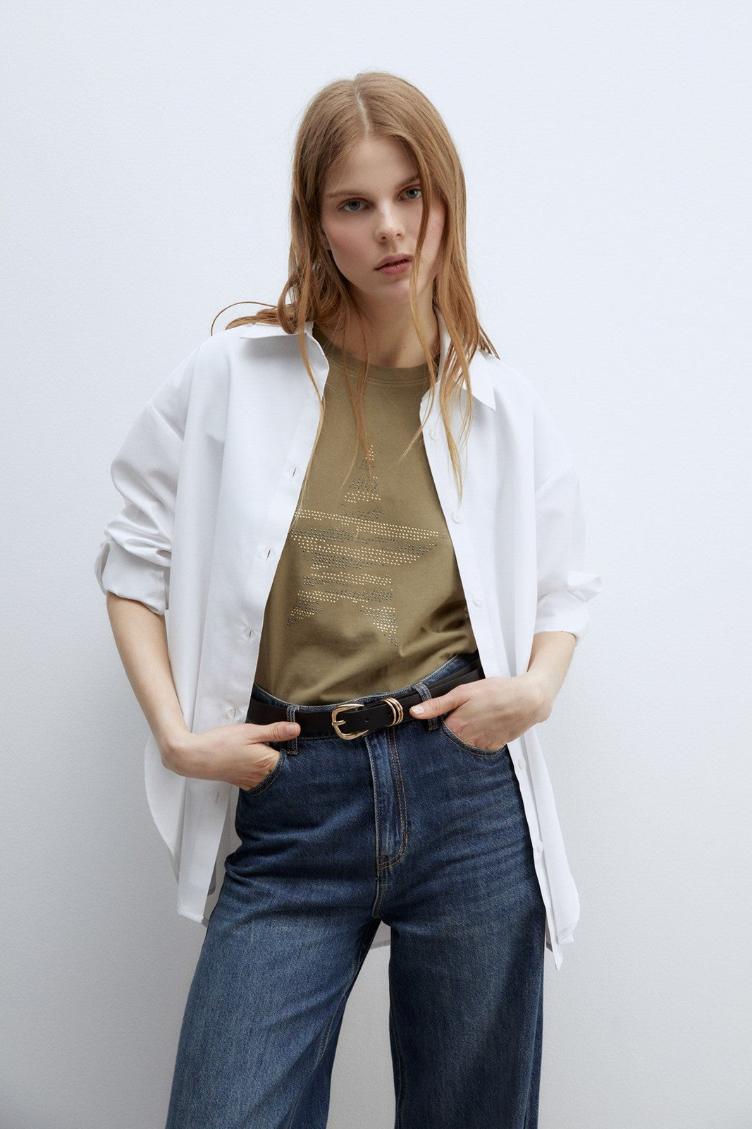 Sfera Motif T-shirt - Khaki 5 Shaws Department Stores