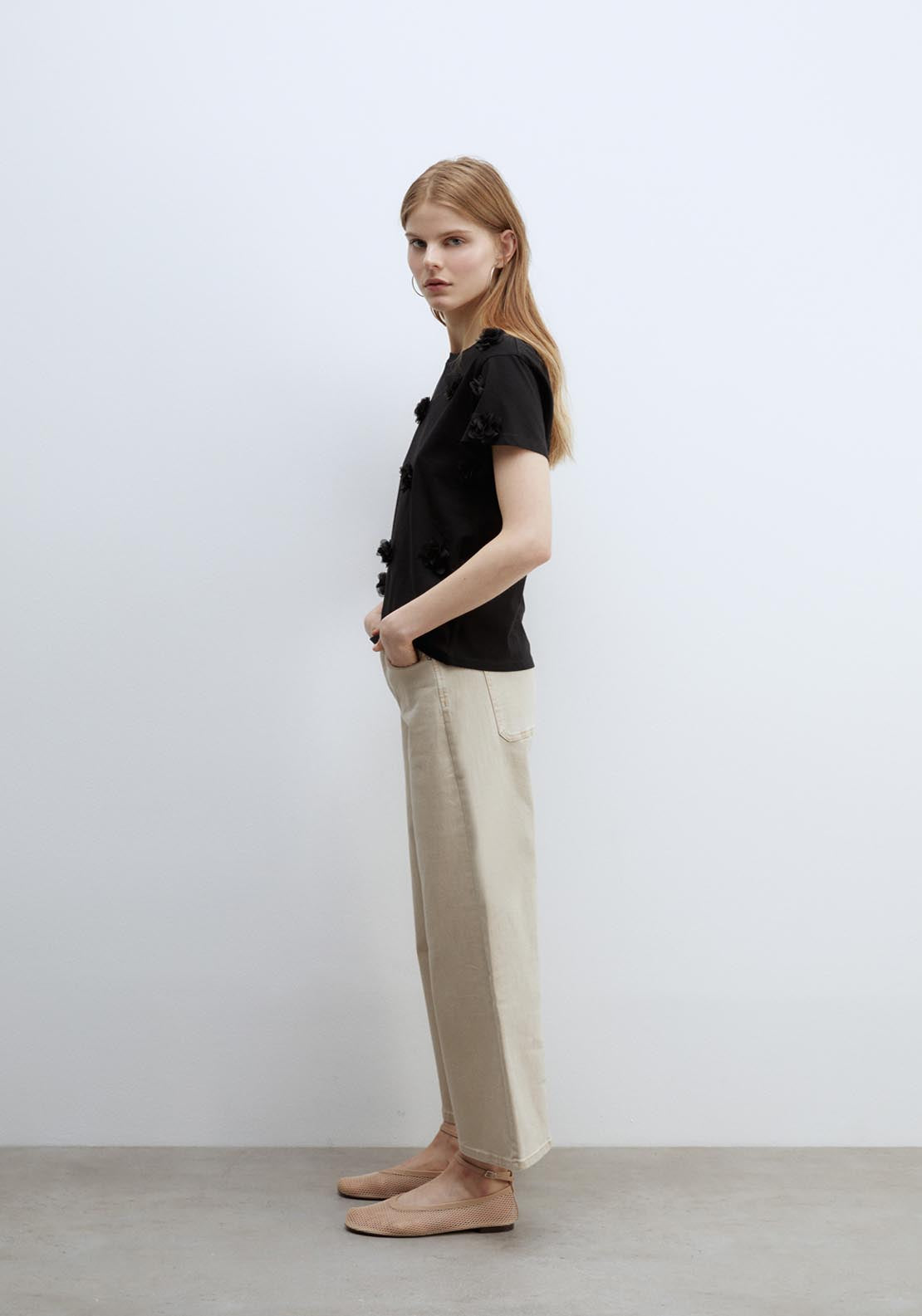 Sfera Flowers T-shirt - Black 3 Shaws Department Stores