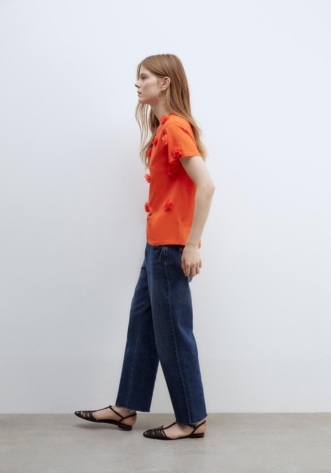 Sfera Flowers T-shirt - Orange 3 Shaws Department Stores