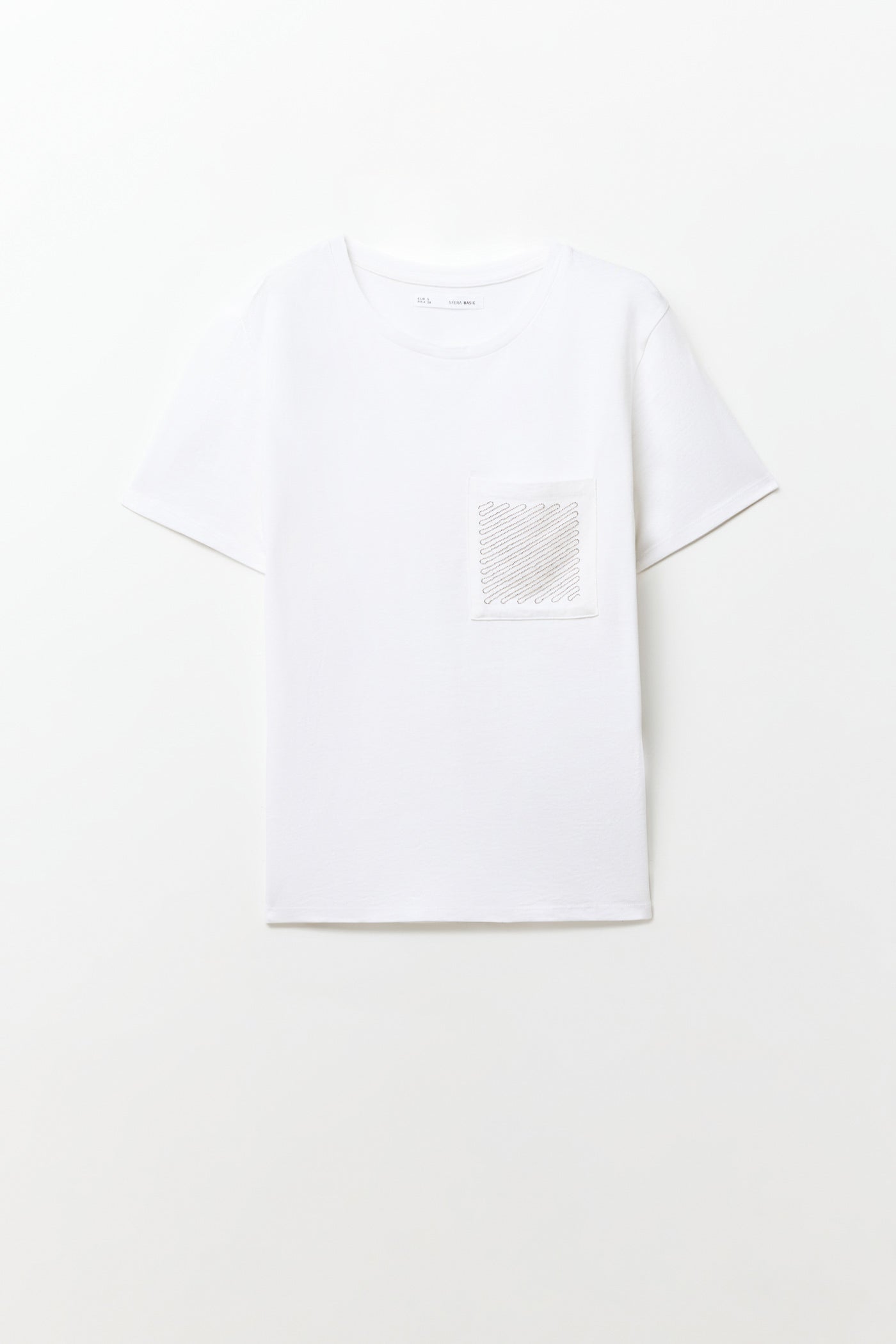 Sfera Sparkly pocket T-shirt - Ecru 6 Shaws Department Stores