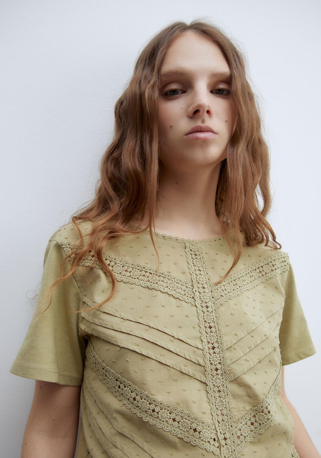 Sfera Plumetis T-Shirt - Khaki 4 Shaws Department Stores
