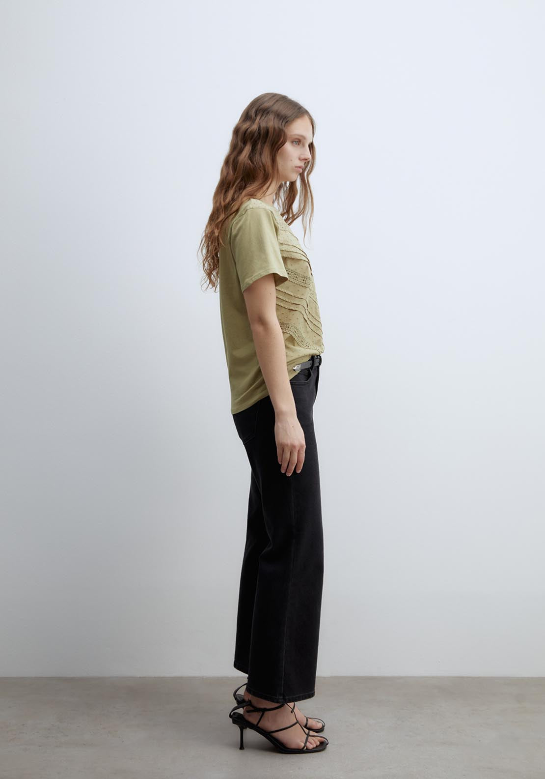 Sfera Plumetis T-Shirt - Khaki 3 Shaws Department Stores