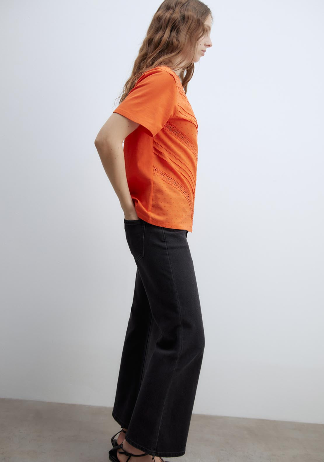 Sfera Plumetis T-Shirt - Orange 3 Shaws Department Stores