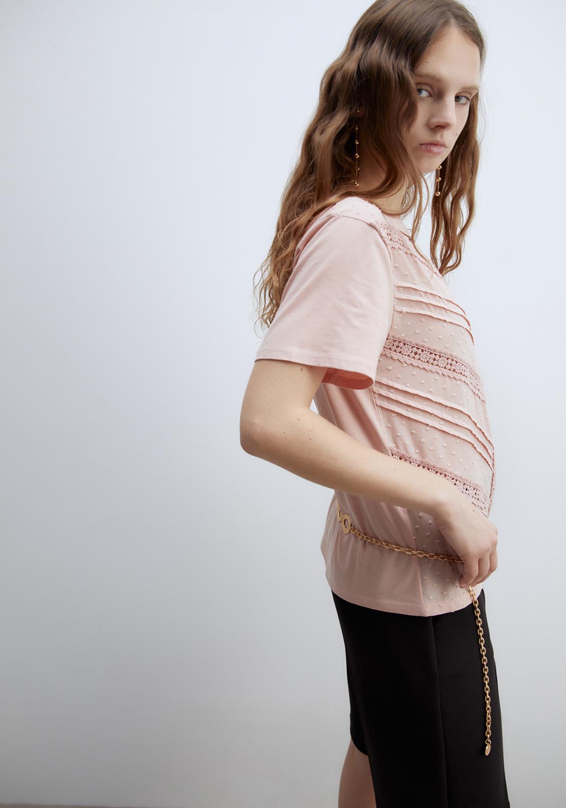Sfera Plumetis T-Shirt - Pink Pale 3 Shaws Department Stores