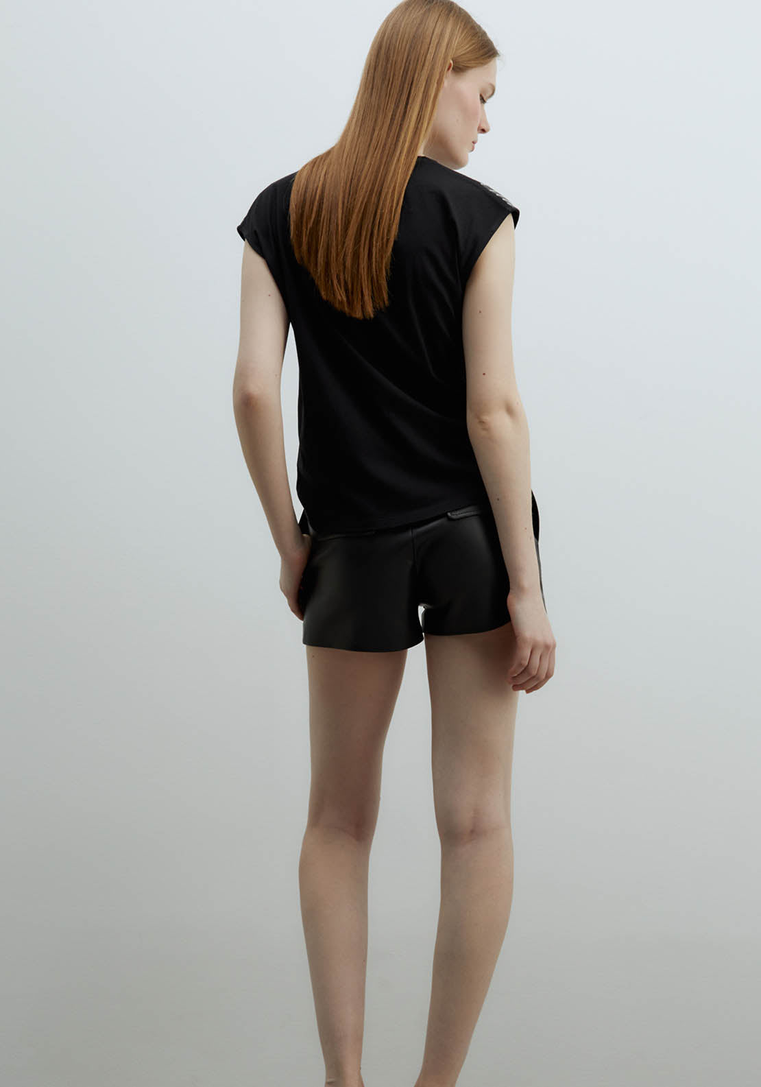 Sfera Sequined Chest Top - Black 5 Shaws Department Stores