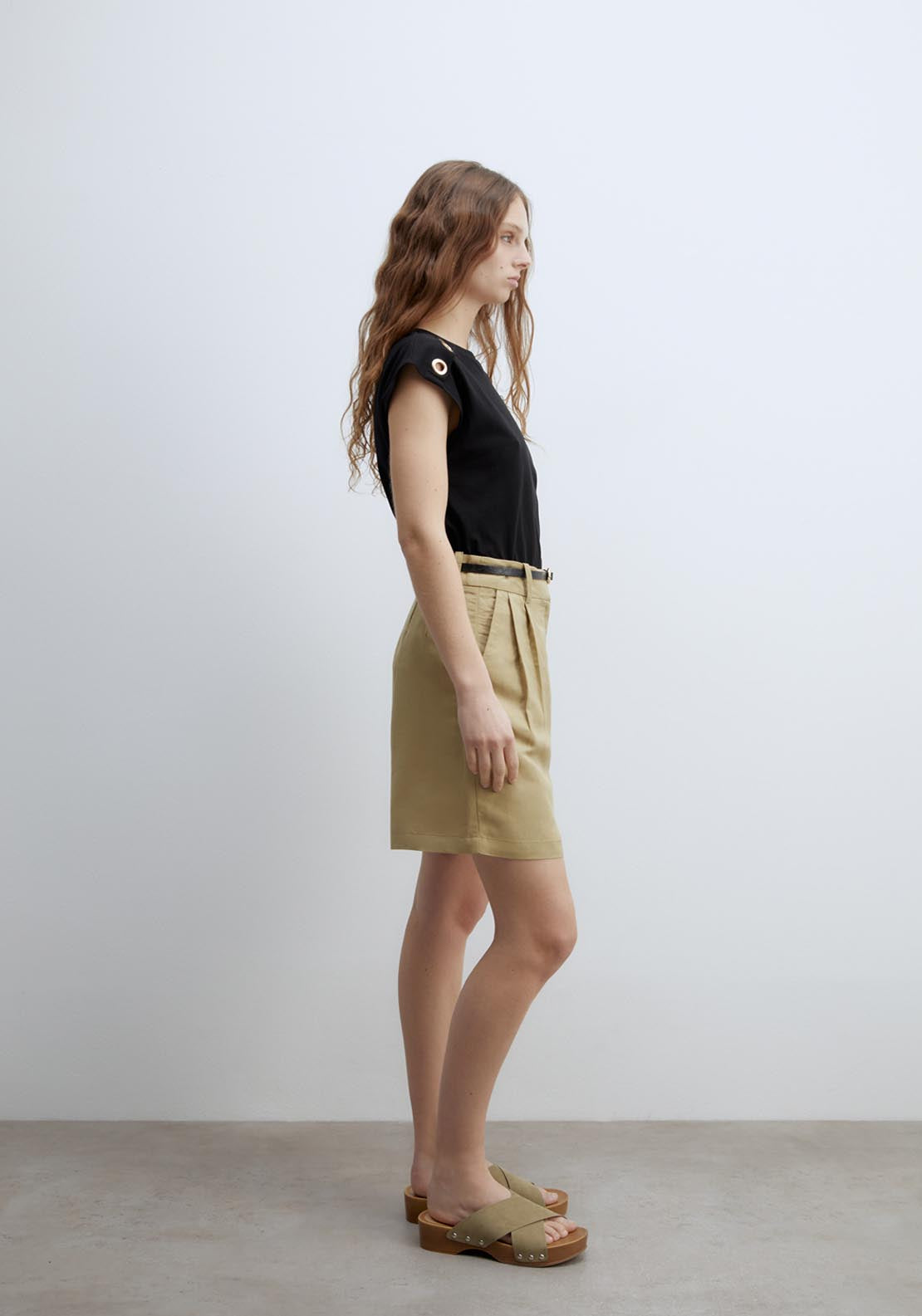Sfera Metallic Eyelets T-Shirt - Black 3 Shaws Department Stores