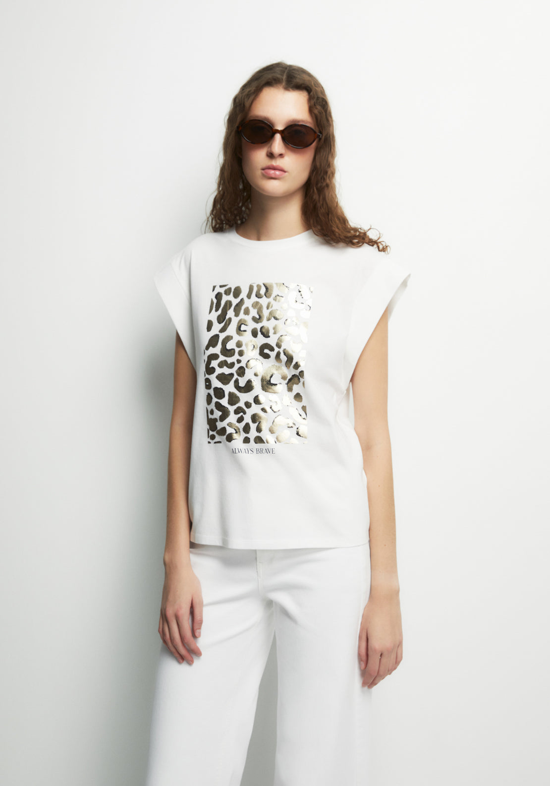 Front Graphic Top - White