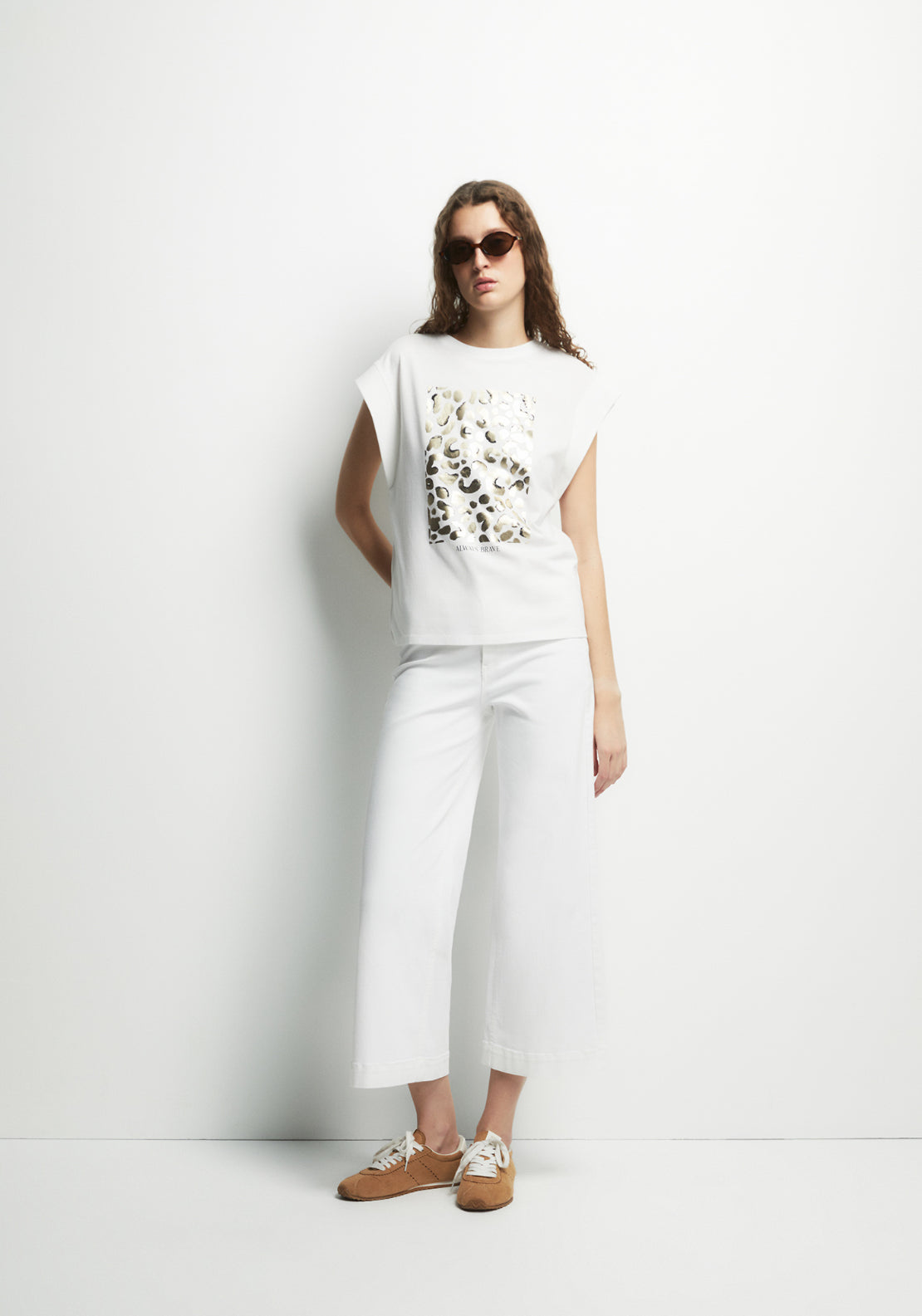 Front Graphic Top - White