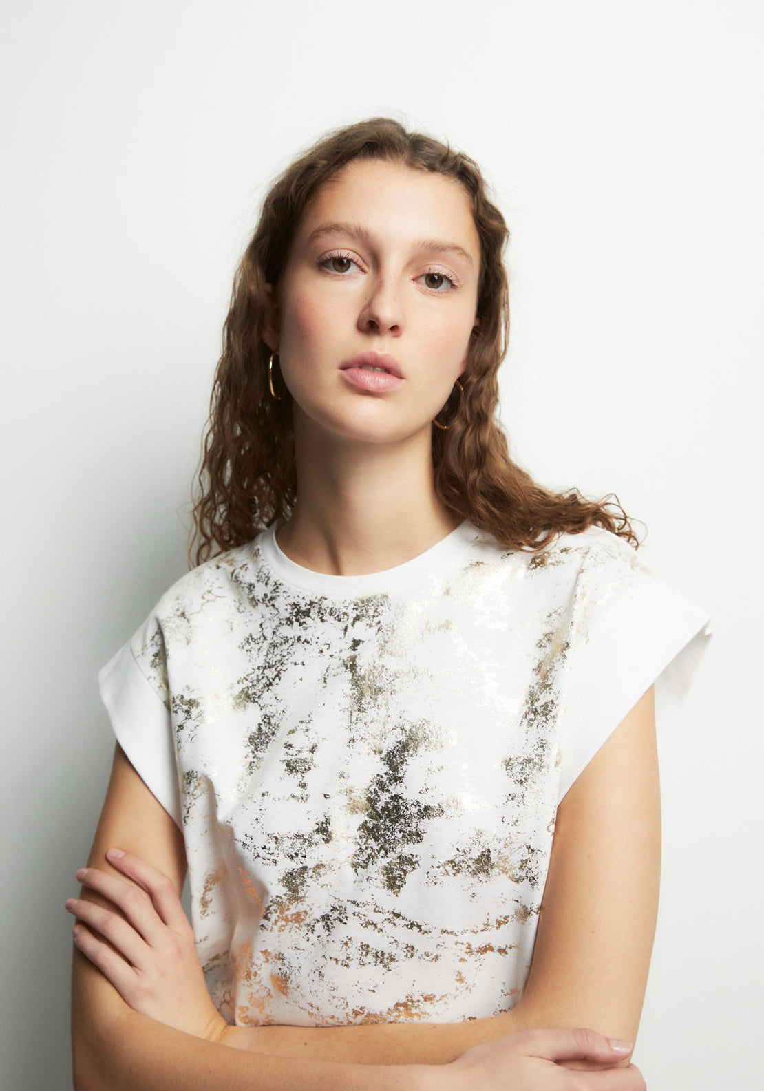 Front Graphic Top - Cream