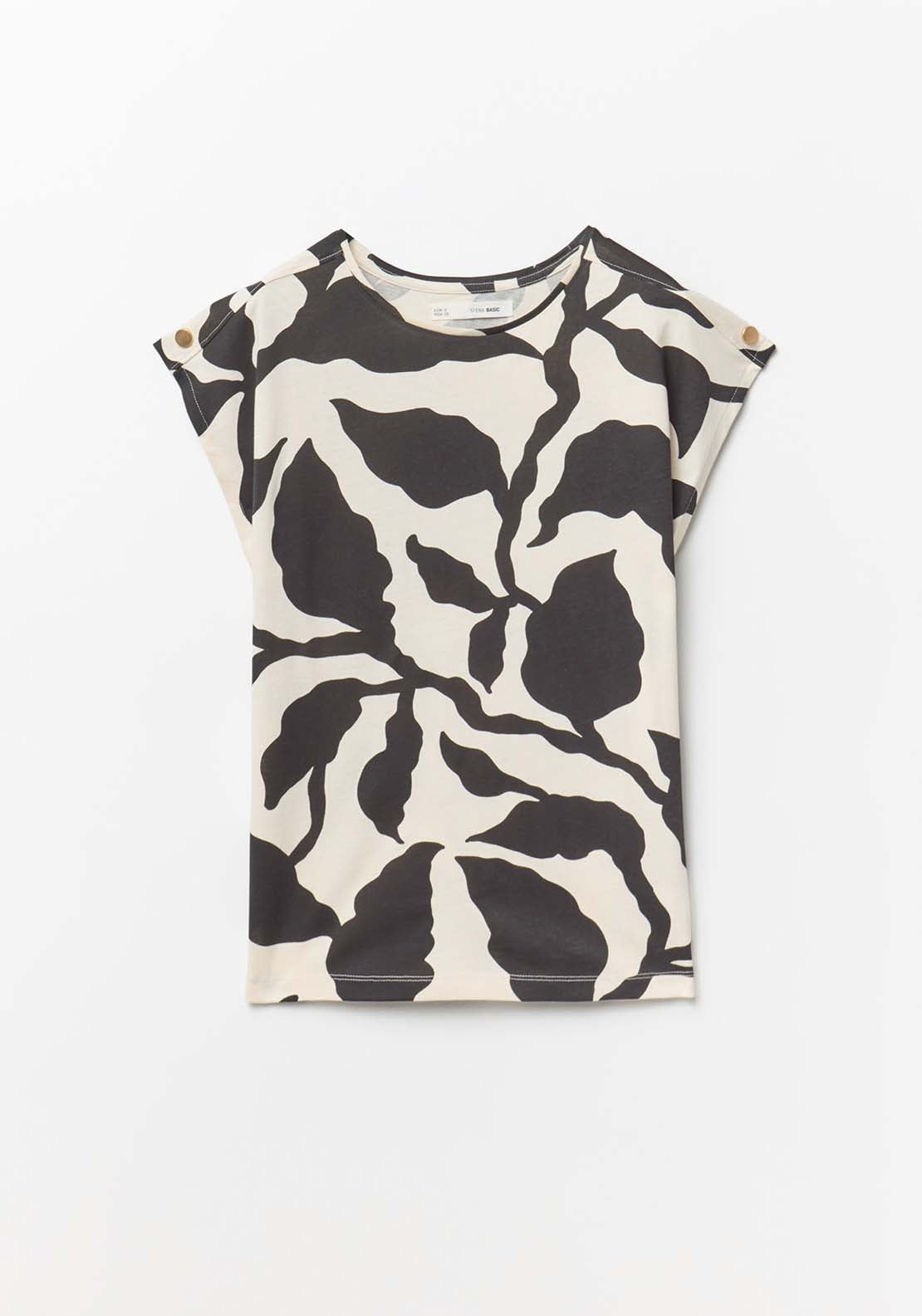 Basic Printed T-Shirt - Black