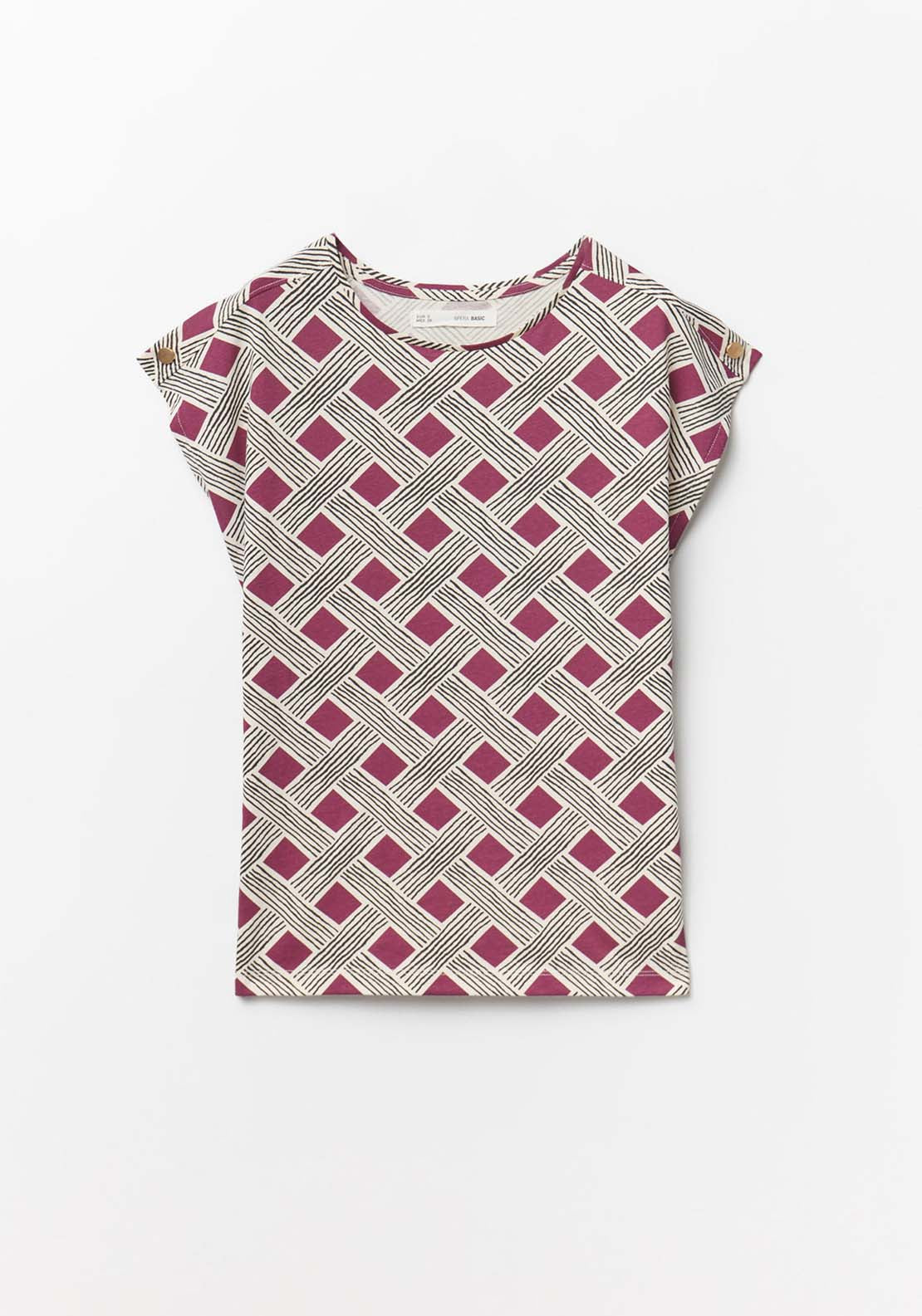 Basic Printed T-Shirt - Red