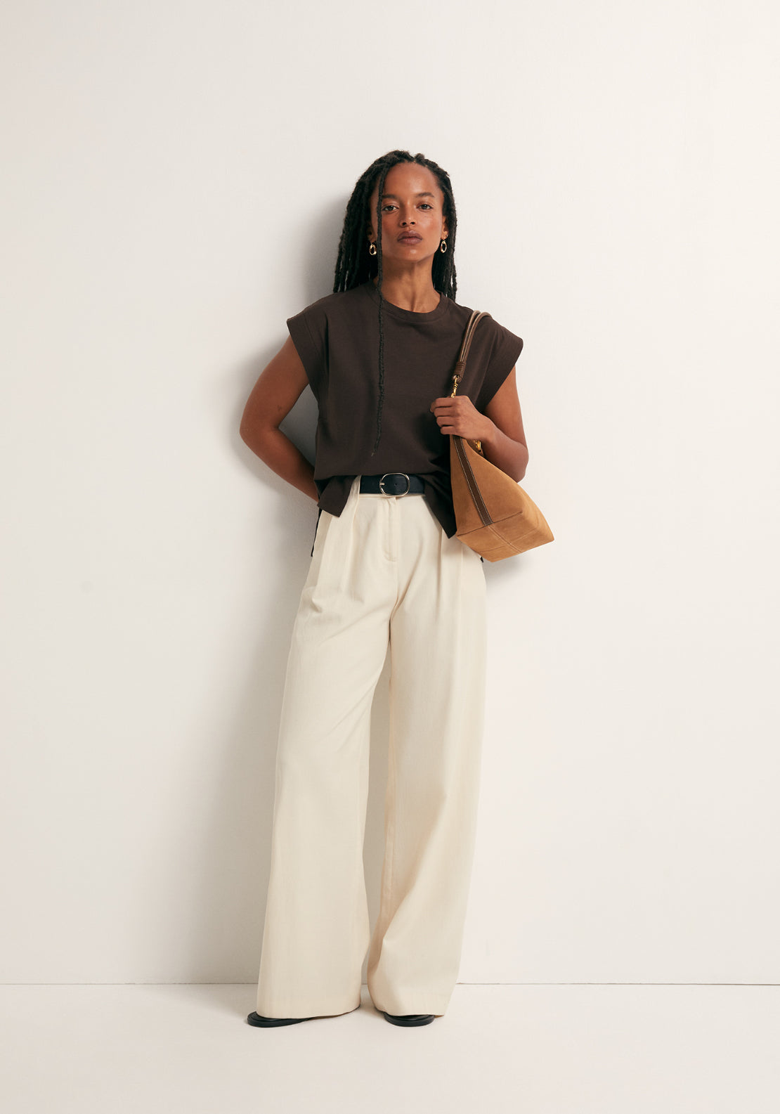 Plain Basic T-Shirt - Brown