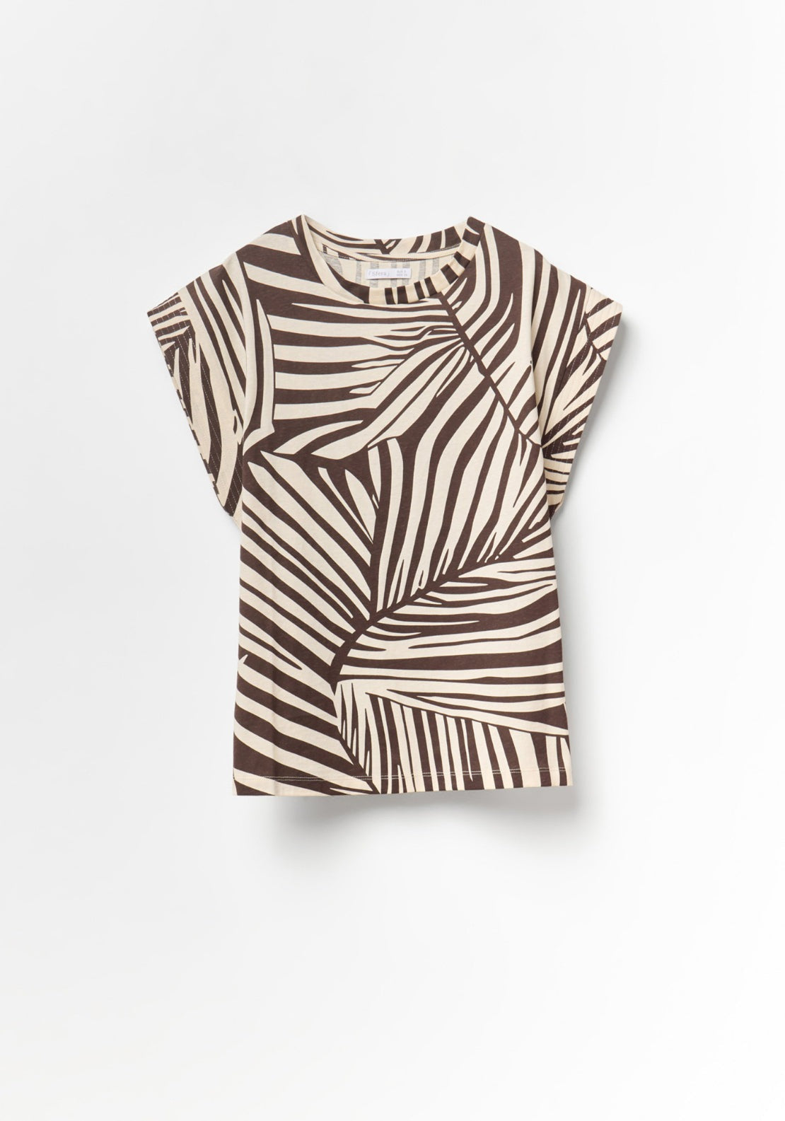 Basic Animal Printed T-Shirt - Brown