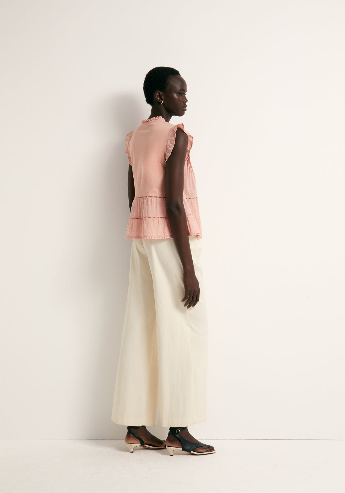 Cotton Plumetis Top - Pink
