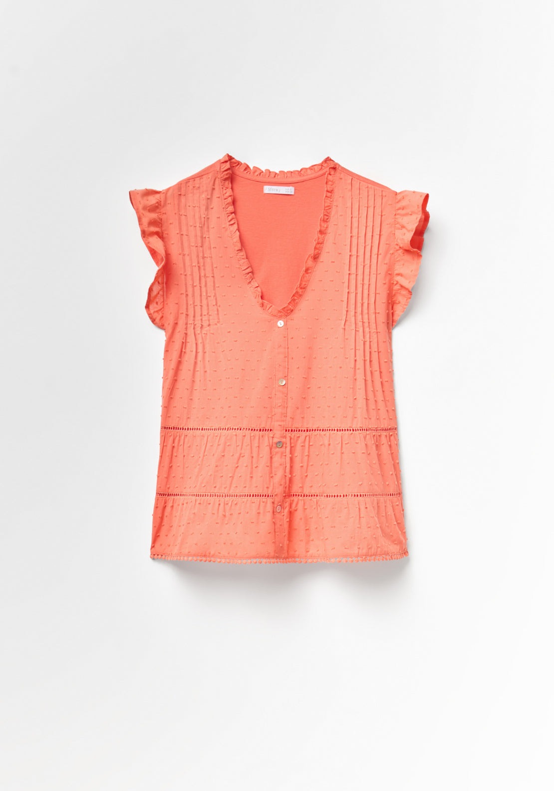 Cotton Plumetis Top - Red
