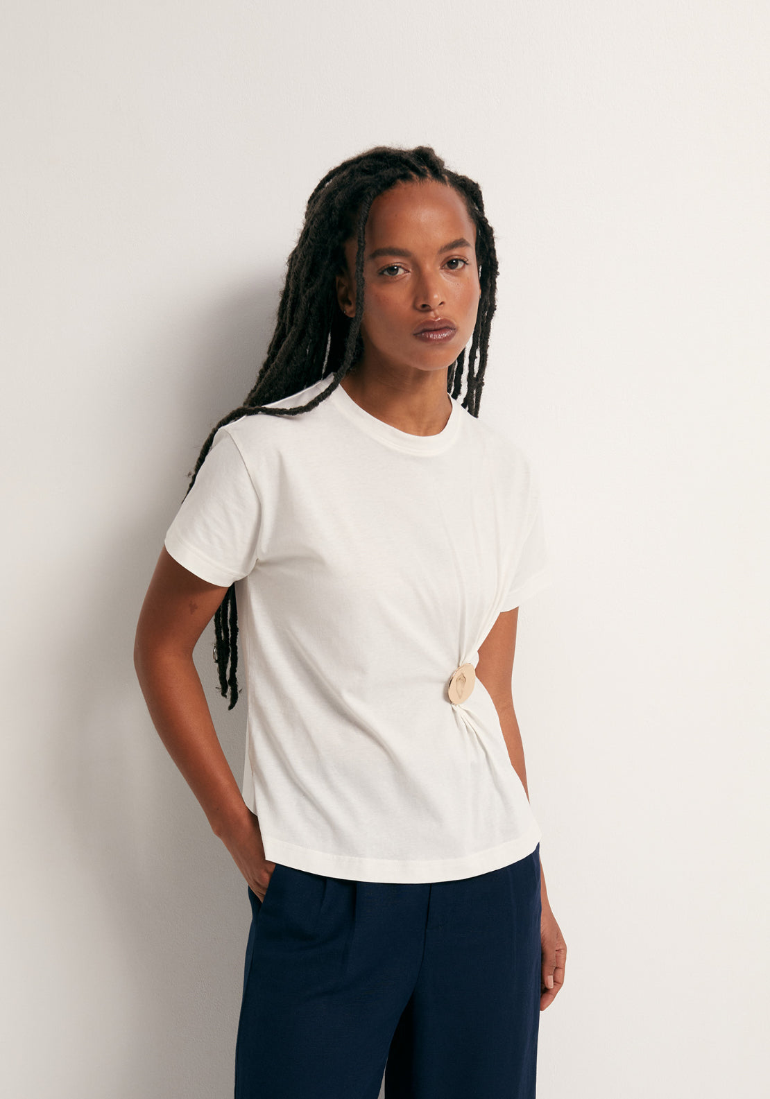 Metallic Hardware T-Shirt - White