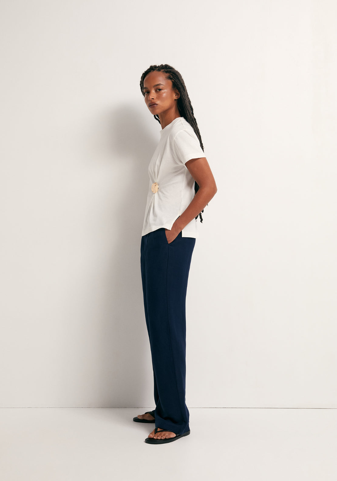 Metallic Hardware T-Shirt - White