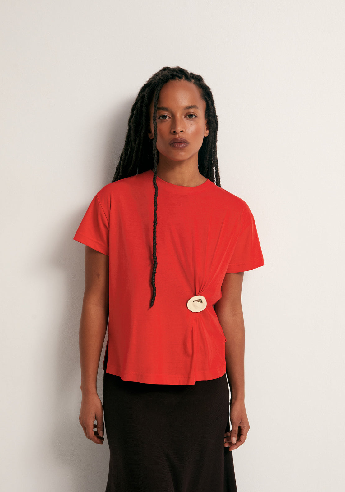 Metallic Hardware T-Shirt - Red