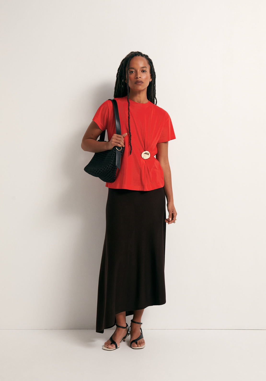 Sfera Metallic Hardware T-Shirt - Red 11 Shaws Department Stores