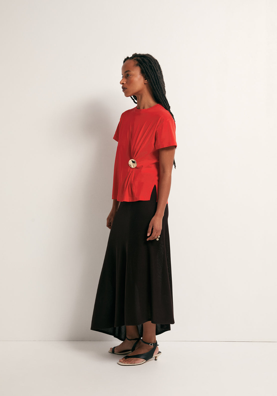 Sfera Metallic Hardware T-Shirt - Red 9 Shaws Department Stores