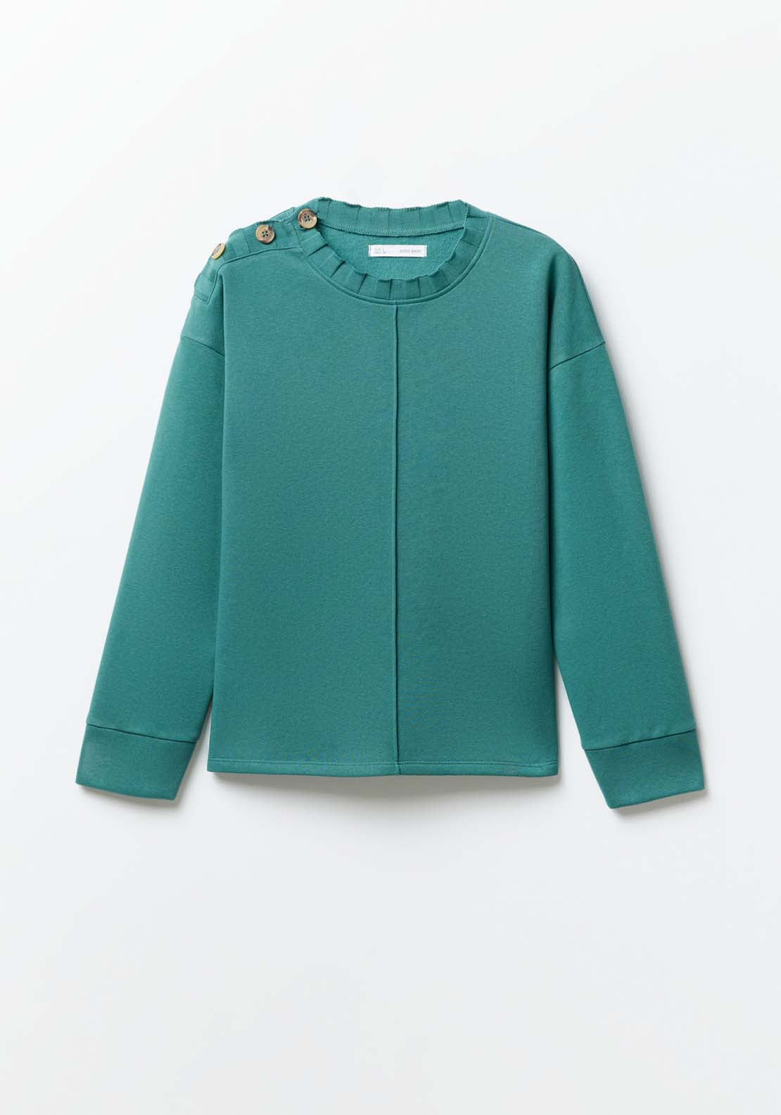 Sfera Plush Sweatshirt - Green 6 Shaws Department Stores