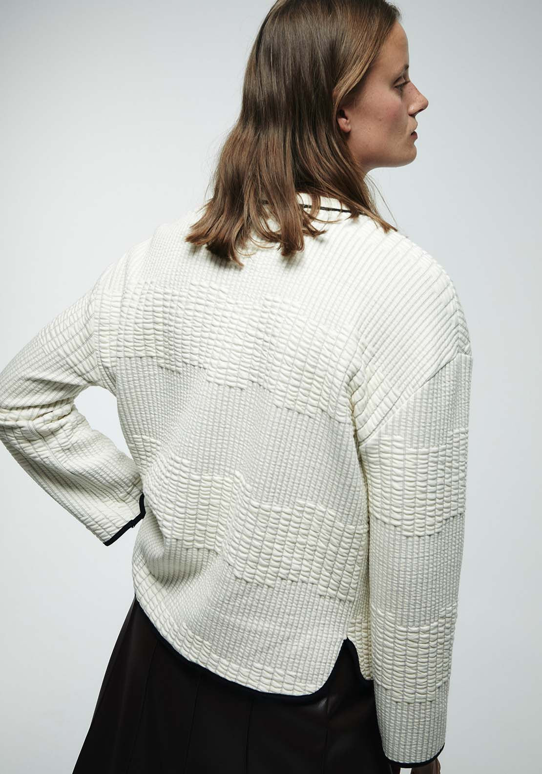 Two Tone Quilted Top - Multicolour