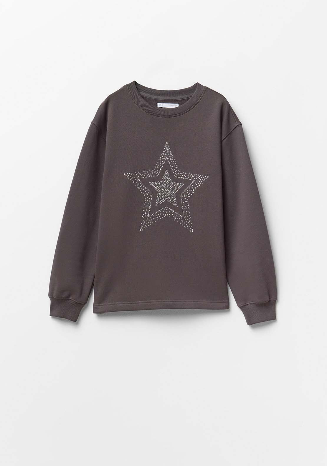 Sparkly Star Sweatshirt - Grey