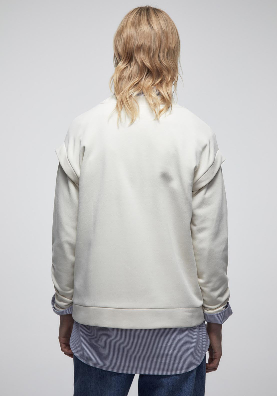 Sfera Basic Sweatshirt - Cream 2 Shaws Department Stores