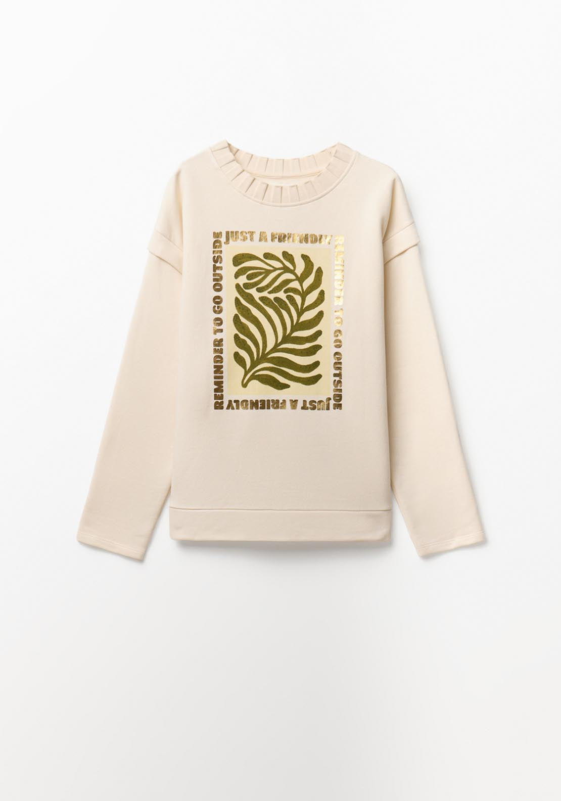 Sfera Basic Sweatshirt - Cream 4 Shaws Department Stores