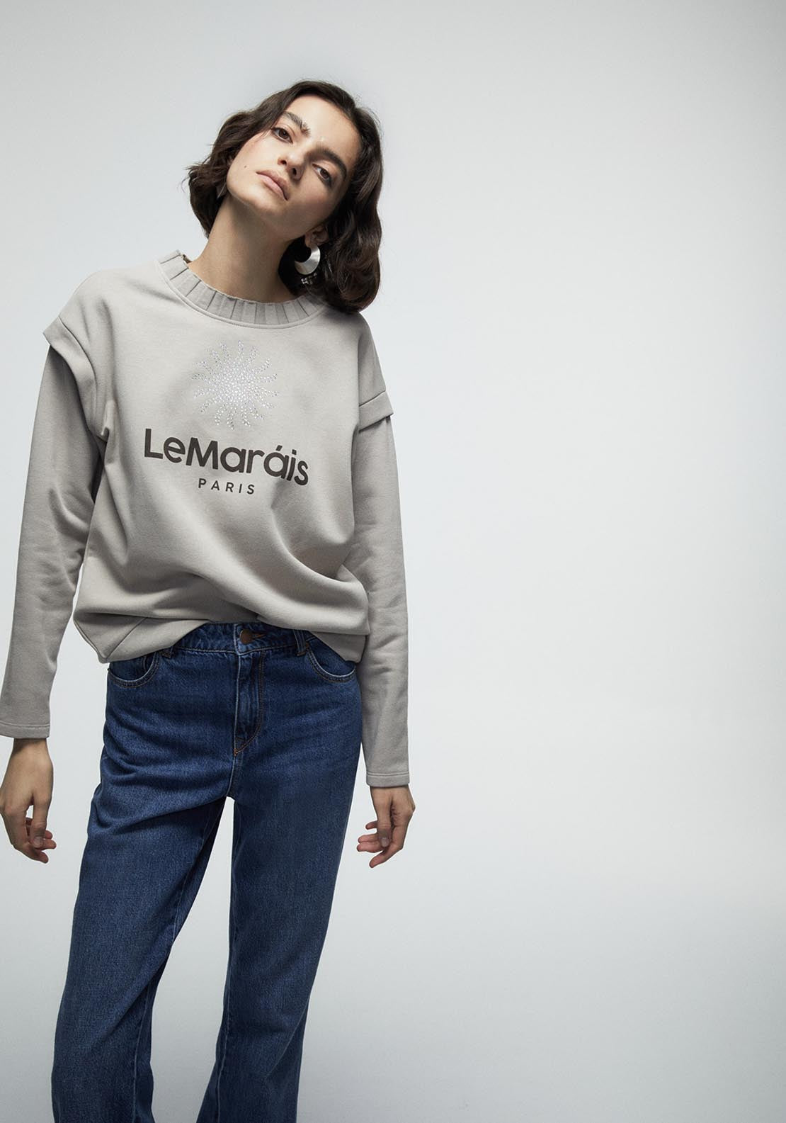 Sfera Basic Sweatshirt - Grey 1 Shaws Department Stores