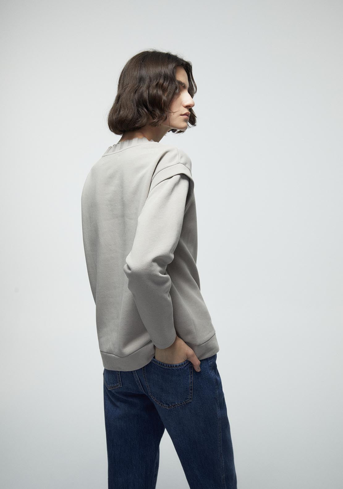 Sfera Basic Sweatshirt - Grey 2 Shaws Department Stores