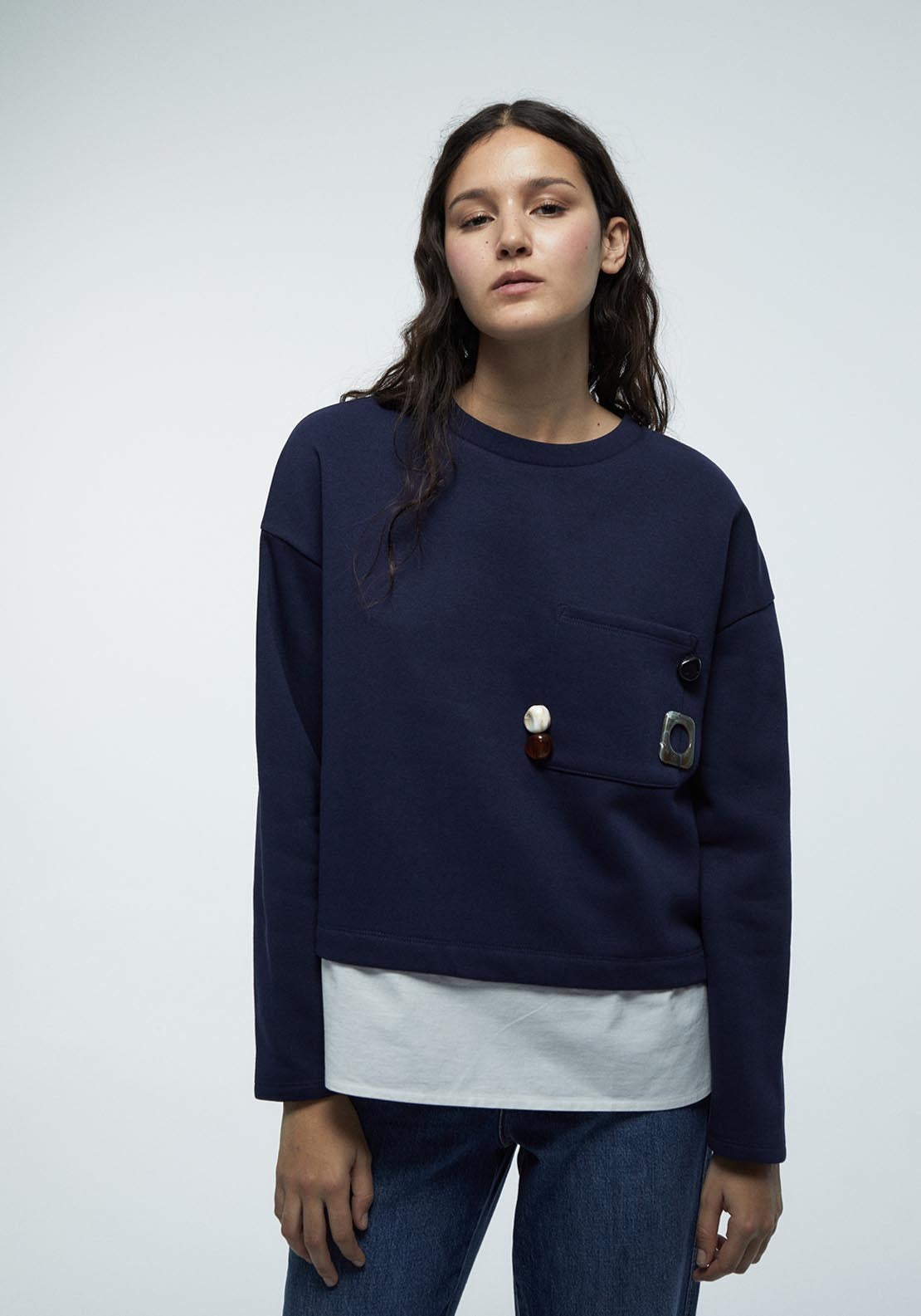 Decorative Elements Sweatshirt - Blue
