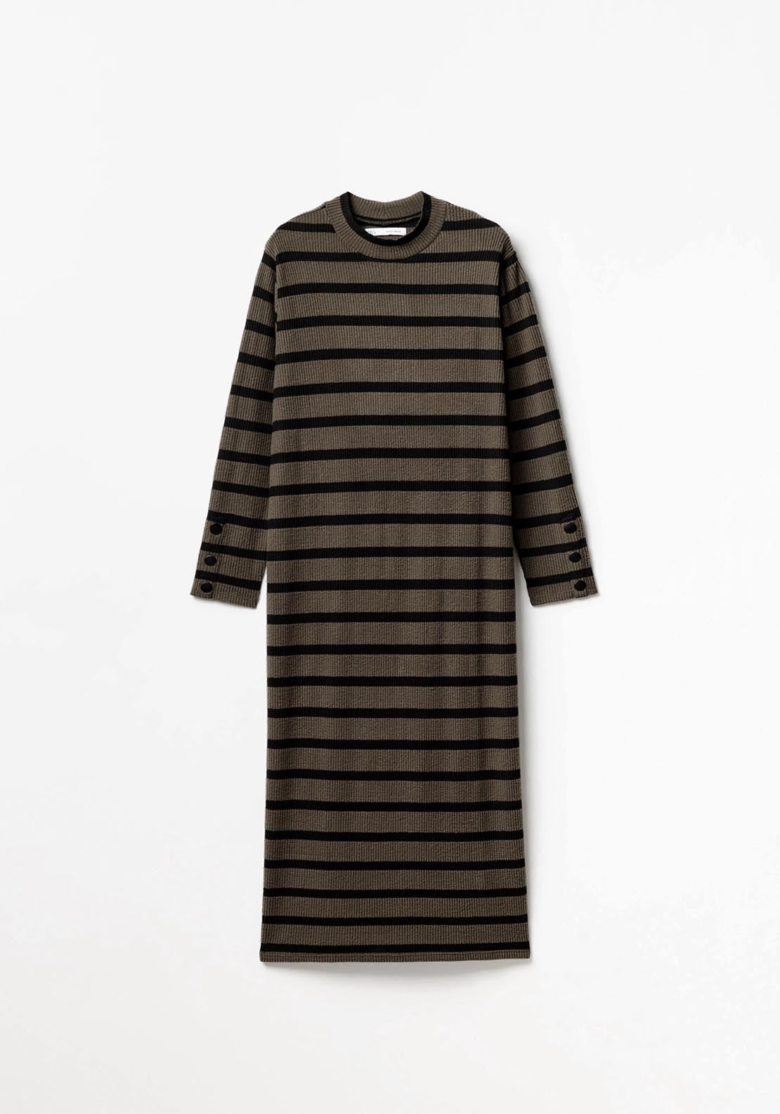 Sfera Soft-touch dress - Khaki 6 Shaws Department Stores