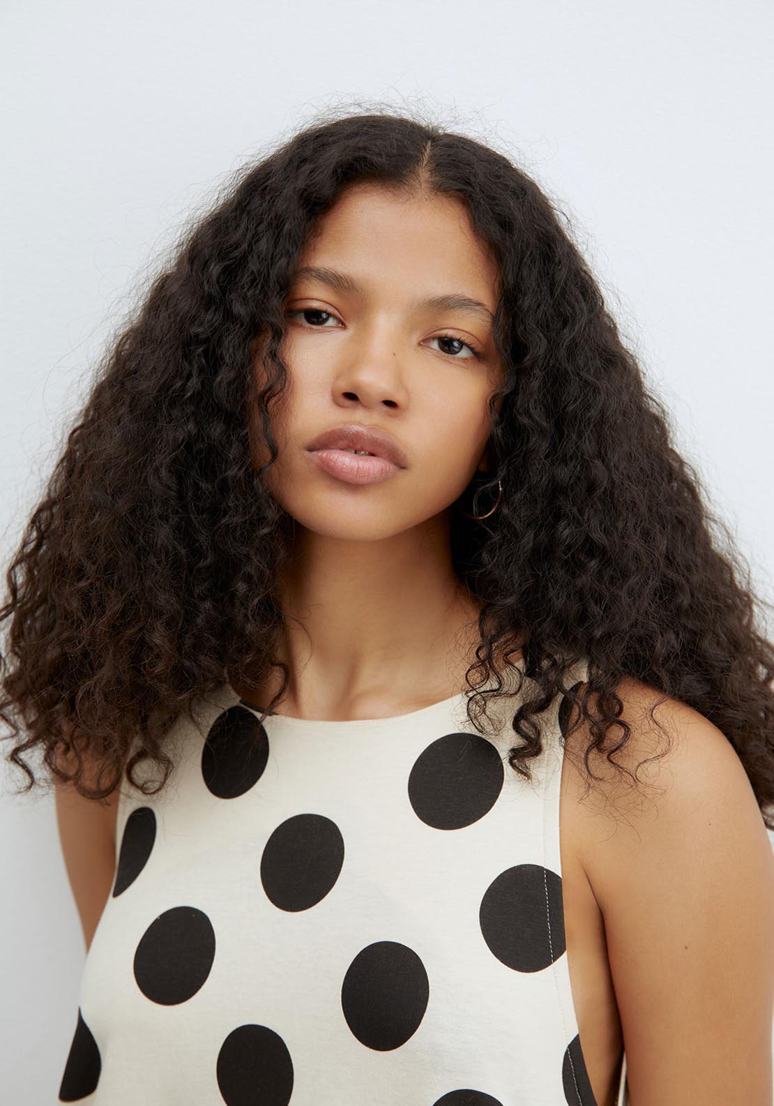 Sfera Printed A Line Dress - Ecru 5 Shaws Department Stores