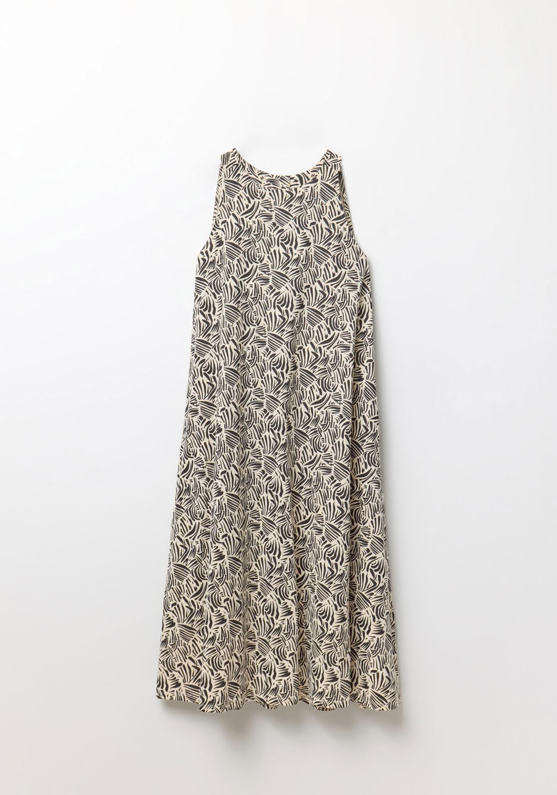 Sfera Printed A Line Dress - Black 5 Shaws Department Stores
