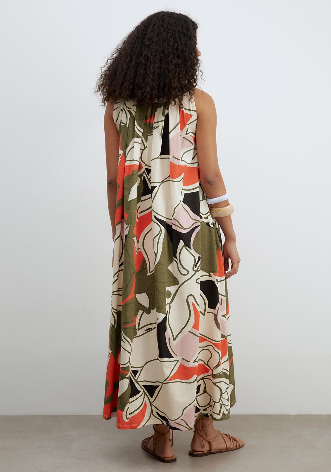 Sfera Printed A Line Dress - Multicolour 2 Shaws Department Stores