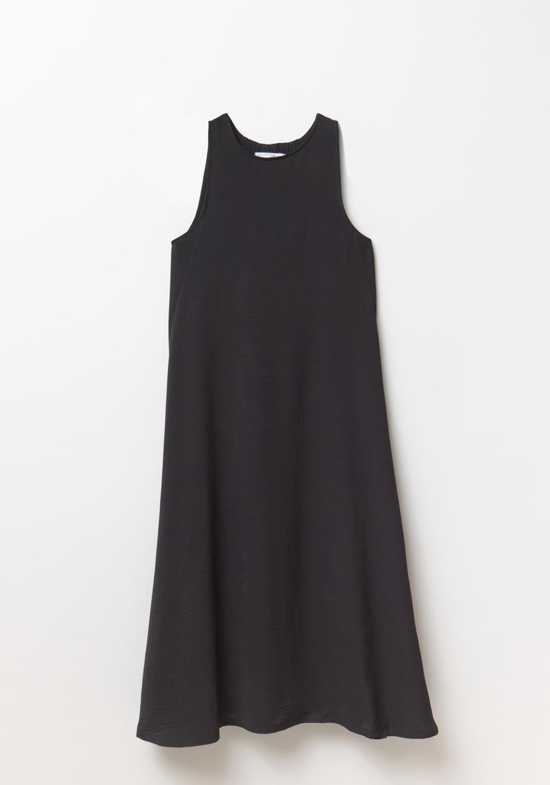 Sfera Sleeveless Flared Long Dress - Black 1 Shaws Department Stores