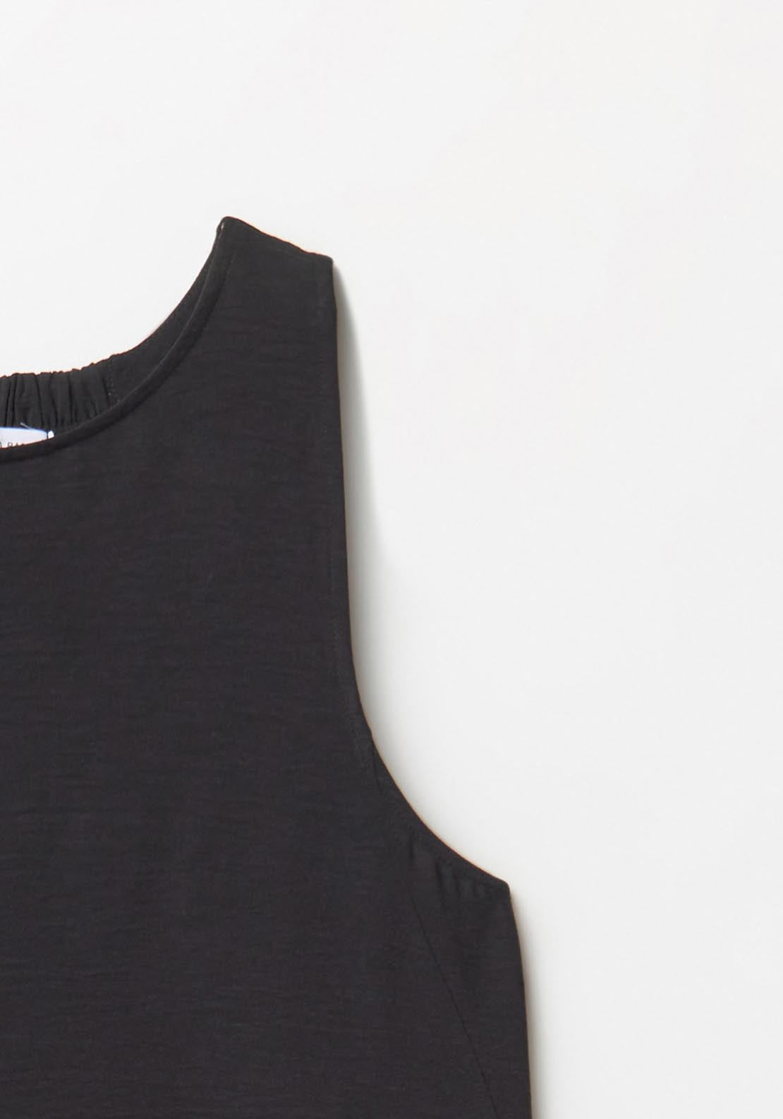 Sfera Sleeveless Flared Long Dress - Black 2 Shaws Department Stores