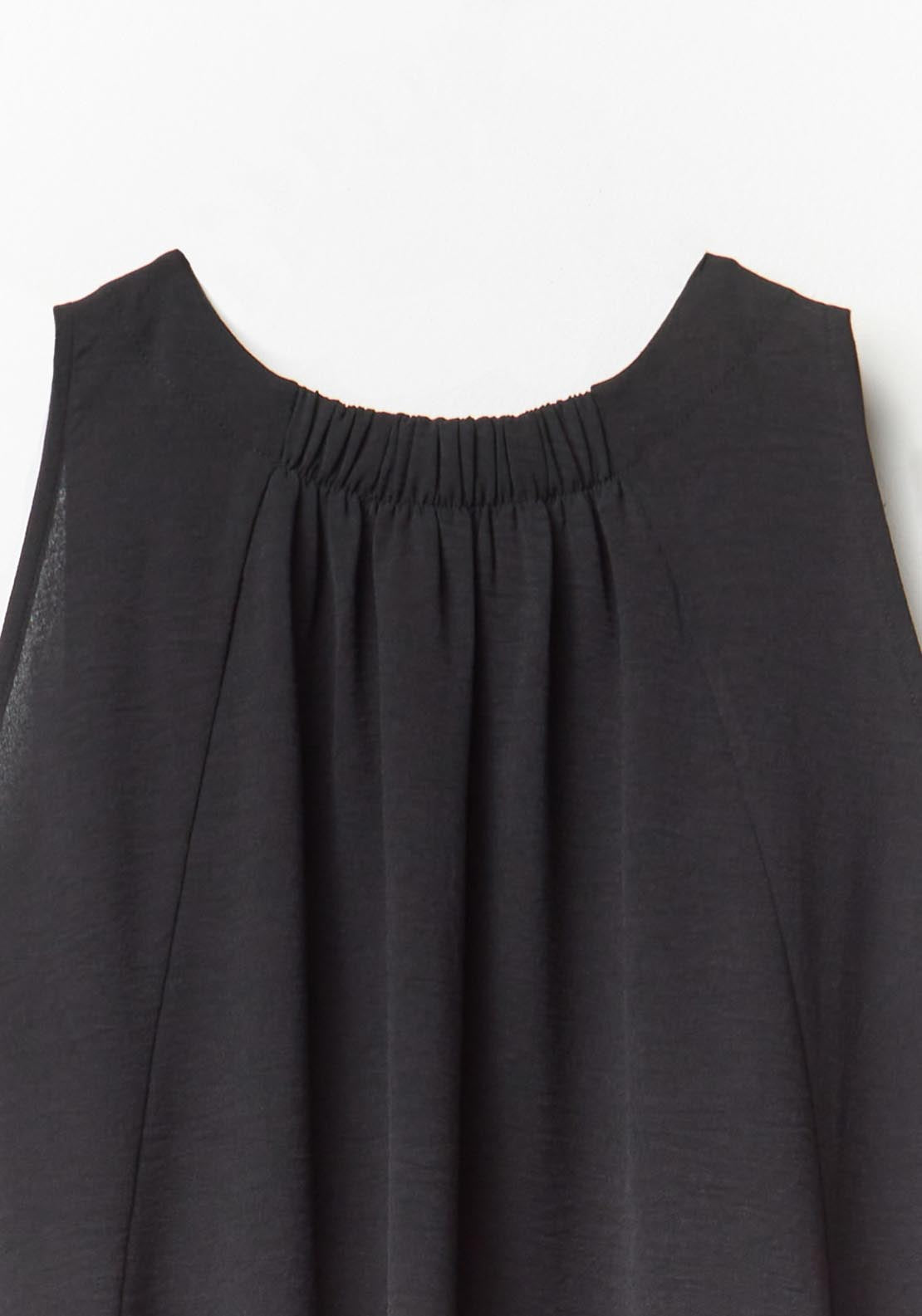 Sfera Sleeveless Flared Long Dress - Black 3 Shaws Department Stores