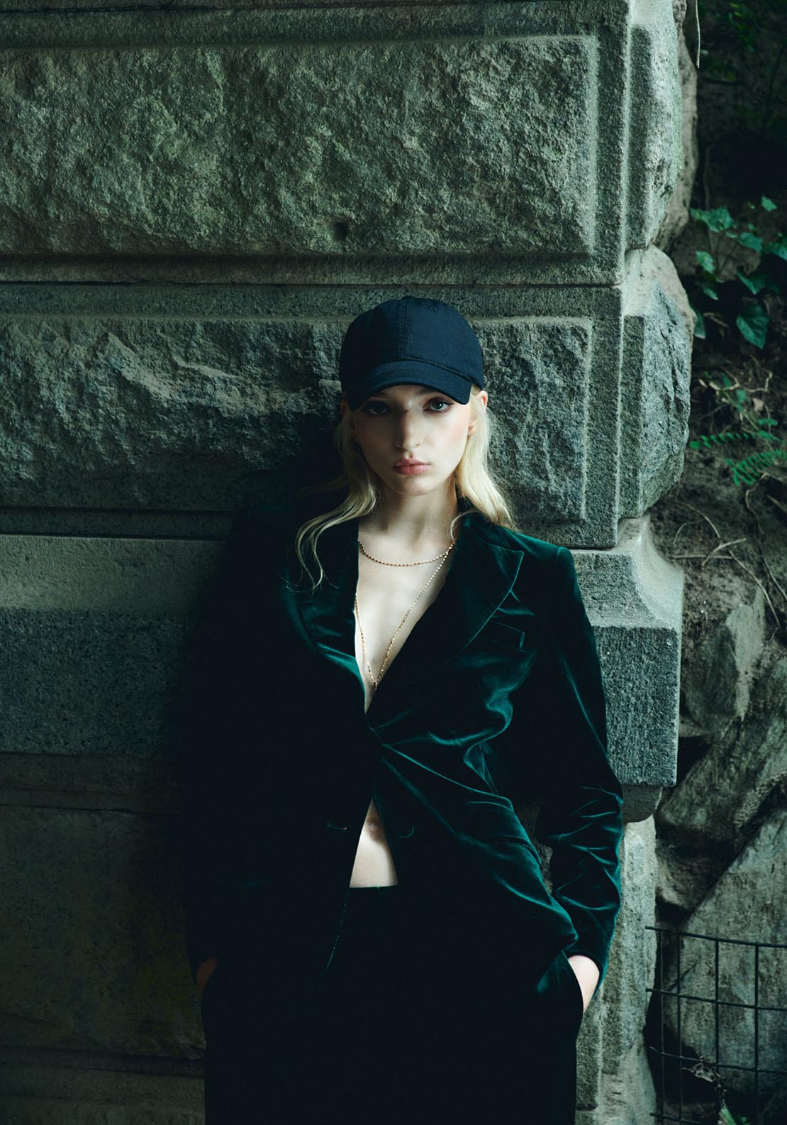 Sfera Velvet blazer - Green Bottle 4 Shaws Department Stores