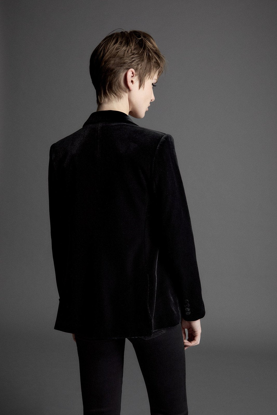 Velvet Blazer - Black