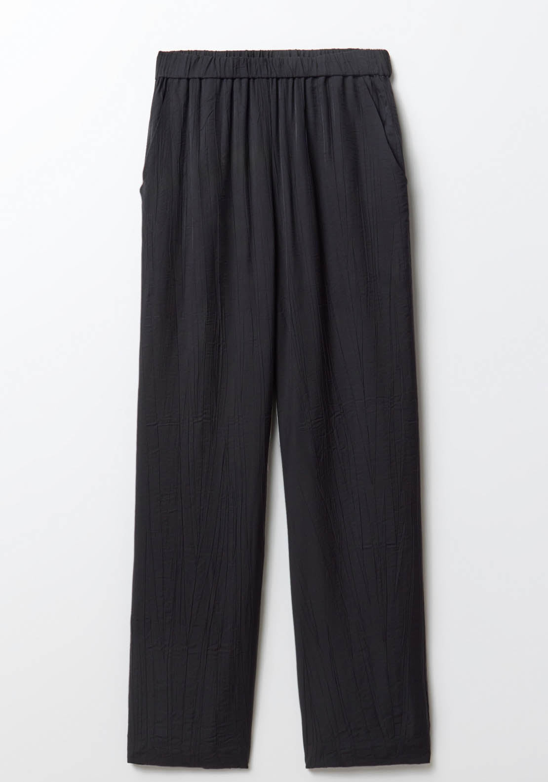 Sfera Wrinkle-Effect Trousers - Black 6 Shaws Department Stores