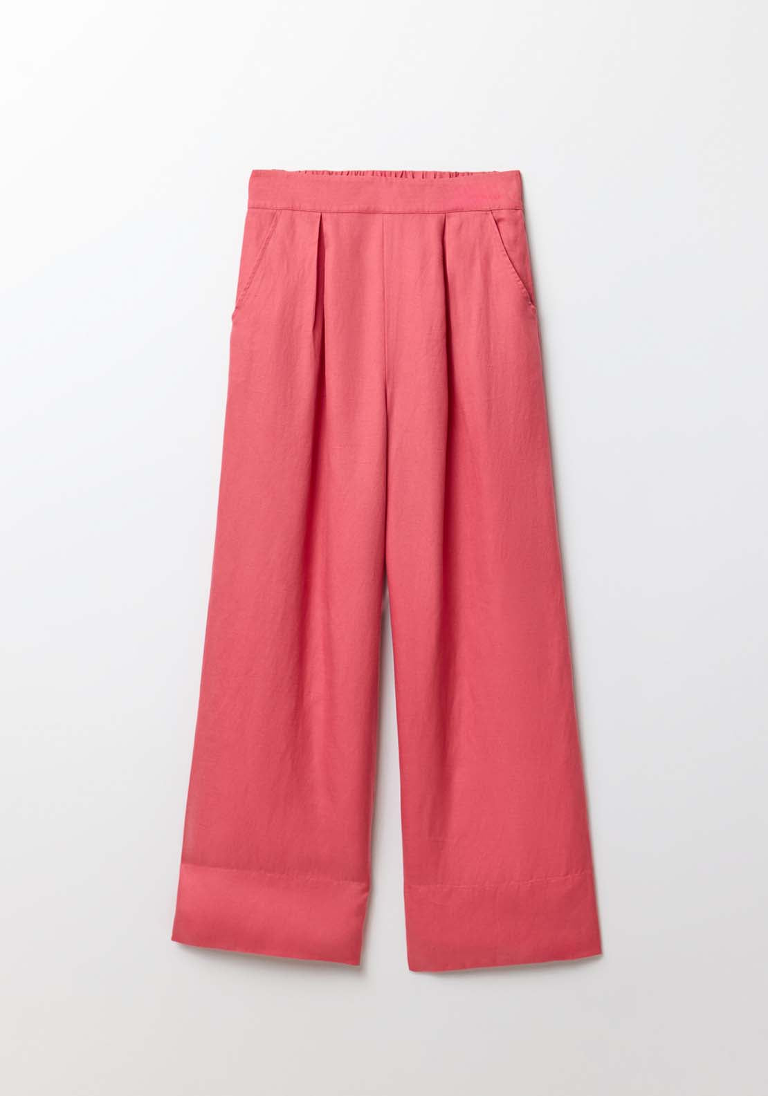 Sfera Tencel-Linen Wide-Leg Trousers - Pink Acid 6 Shaws Department Stores