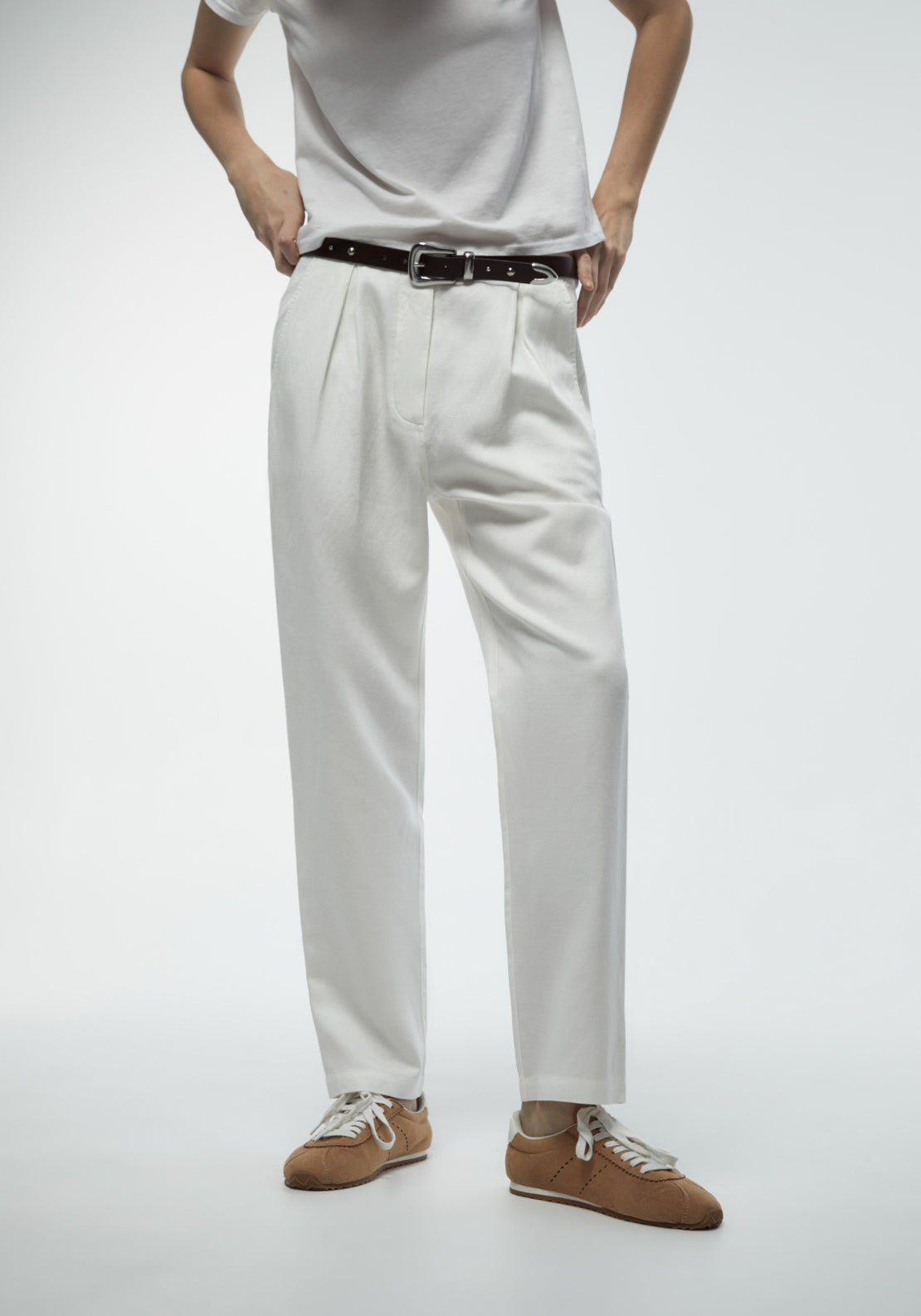 Tencel Chino Trousers - White