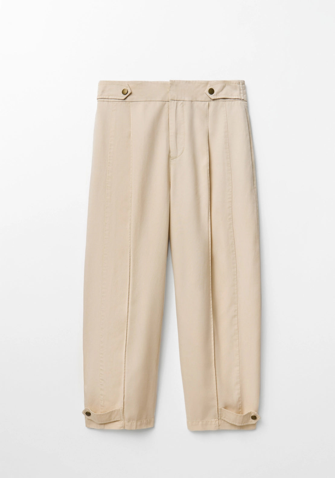 Flowy Wide Leg Trousers - Cream