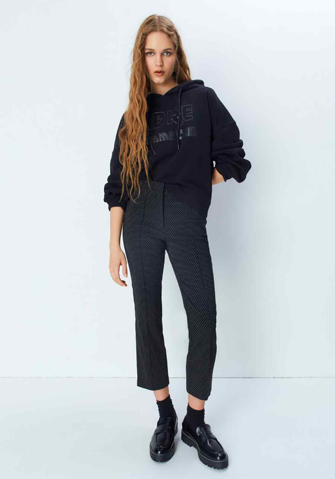 Sfera Jacquard Trousers - Black 1 Shaws Department Stores