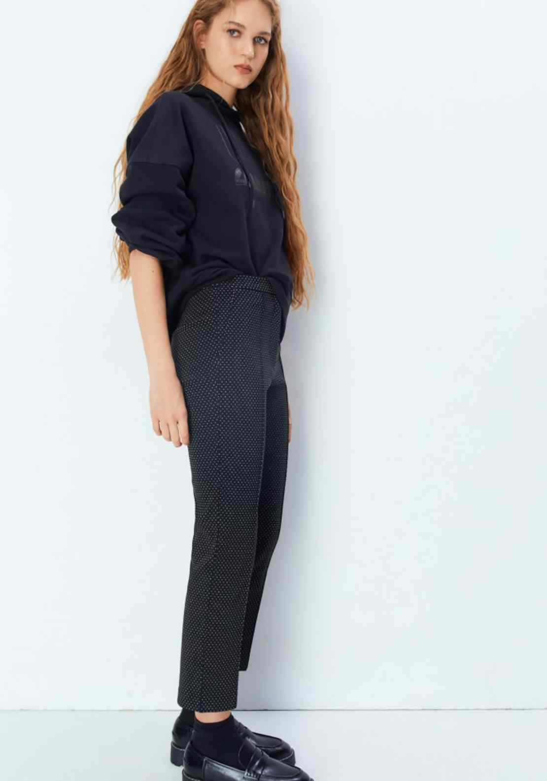Sfera Jacquard Trousers - Black 2 Shaws Department Stores