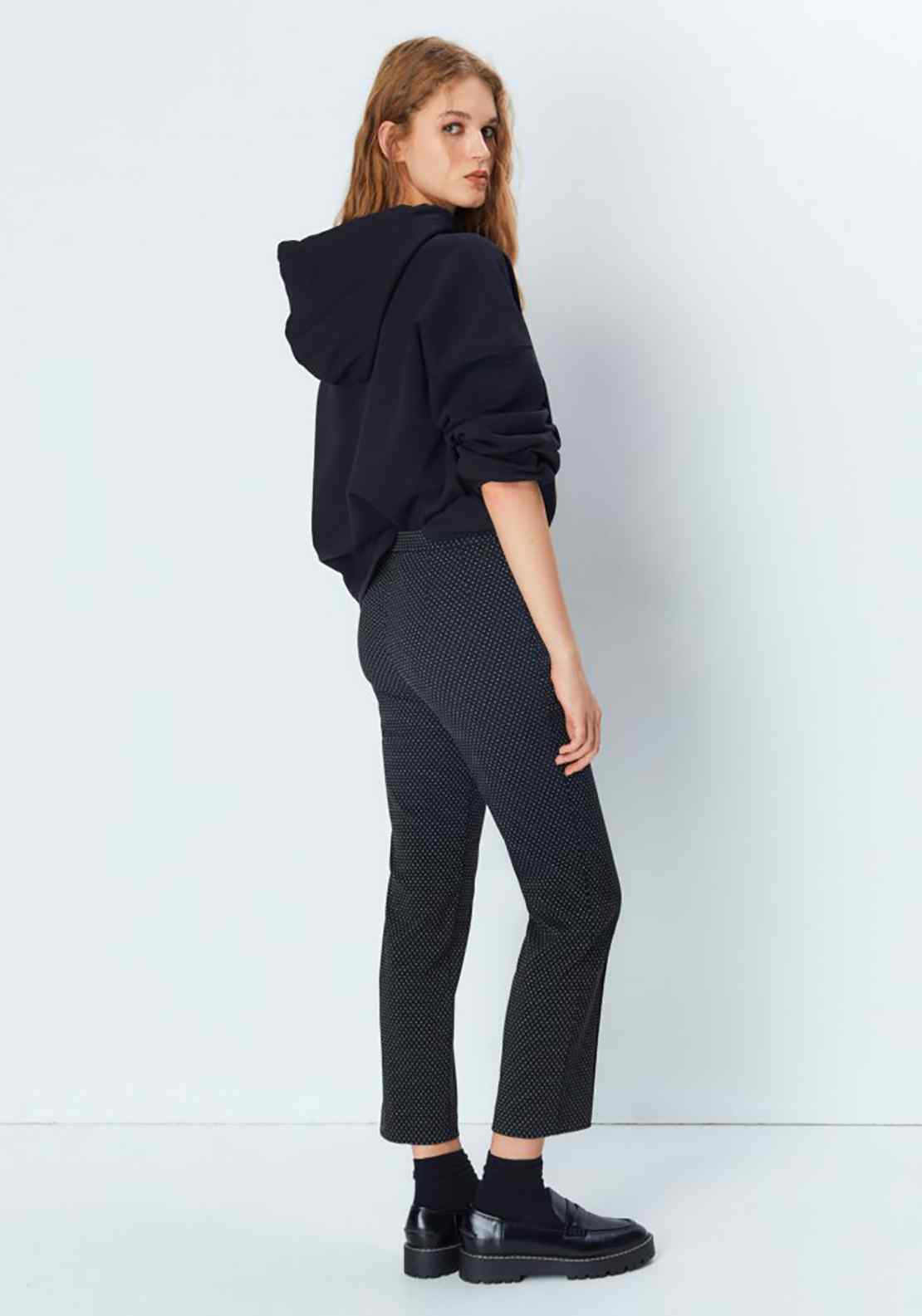 Sfera Jacquard Trousers - Black 3 Shaws Department Stores